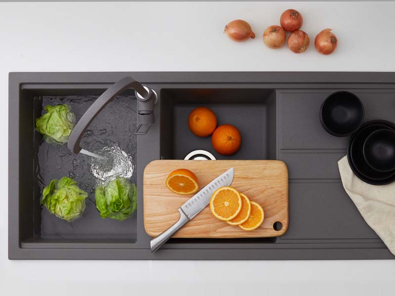 Bồn rửa chén bằng đá Malloca TITANIUM K-50073