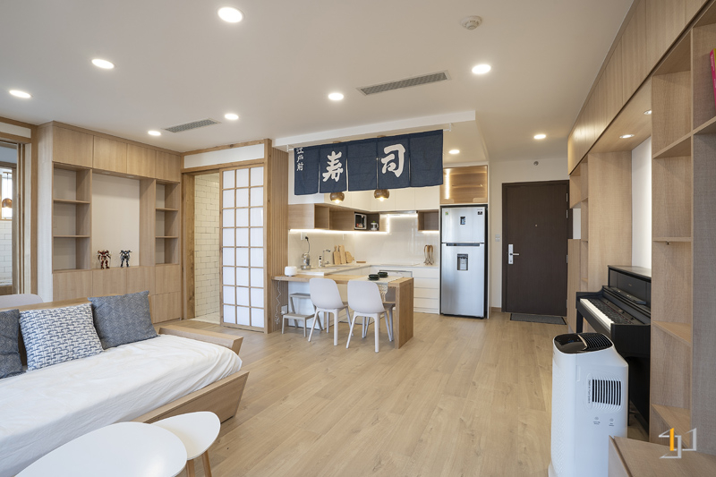 Thiết kế nội thất căn hộ phong cách Nhật Bản giá rẻ